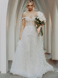 Robe de mariée longue et robe de soirée simple vintage asymétrique sirène en dentelle transparente.DB10710