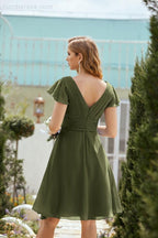 Knie langes Homecoming-Kleid Formell Cocktail Abschlussballkleid 28013