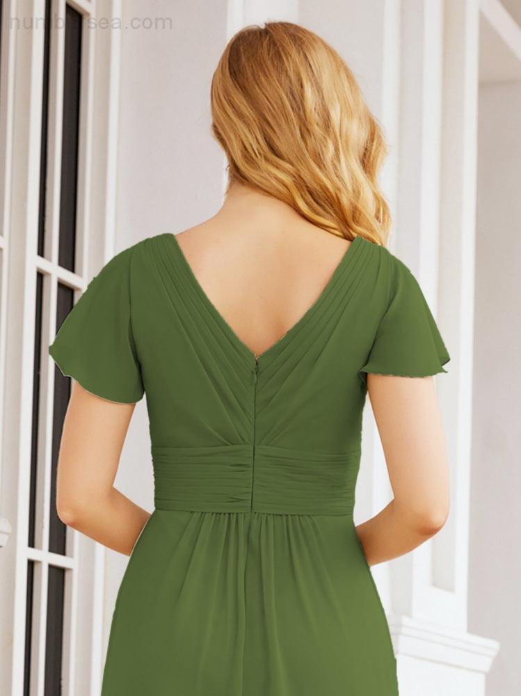 Vestidos de cerimónia de baile Numbersea para mãe da noiva, mangas curtas, vestido de madrinha 28047 