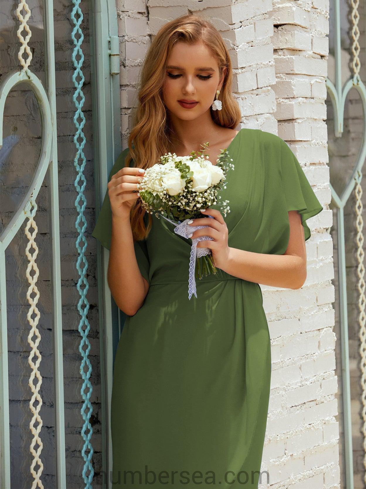 Vestidos de Baile de Regreso a Casa Sin Mangas Largo a la Rodilla Modelo 28021