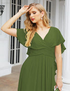 Numbersea Bridesmaid Dresses Backless Formal Prom Gowns for Evening Party Mother of The Bride Dress 28040