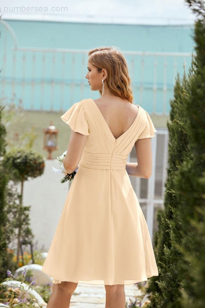 Knie langes Homecoming-Kleid Formell Cocktail Abschlussballkleid 28013