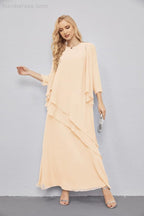 Mother of Bride Dresses with Open Front Lightweight Cardigan Formal Prom Gown  28081