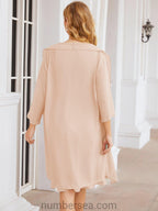 Vestidos para mãe da noiva Numbersea Vestido de baile Vestido casual plissado 28065 