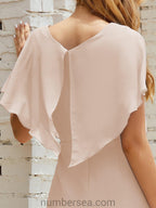 Vestidos de Baile de Regreso a Casa Sin Mangas Largo a la Rodilla Modelo 28021