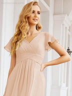 Vestidos de cerimónia de baile Numbersea para mãe da noiva, mangas curtas, vestido de madrinha 28047 