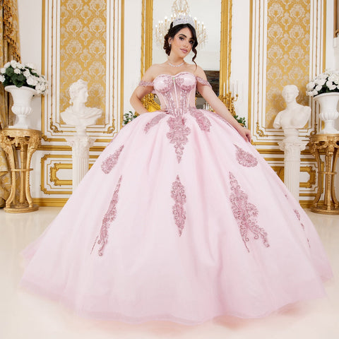 Schulterfreies Ballkleid von Cinderella Couture 8190J
