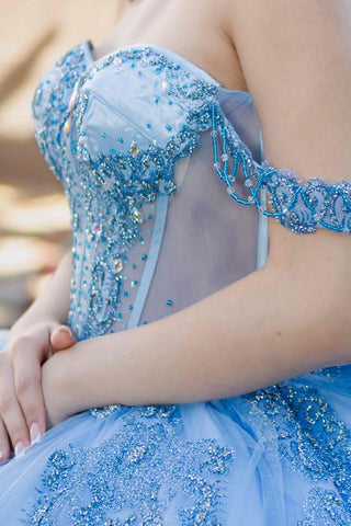 Schulterfreies Ballkleid von Cinderella Couture 8190J