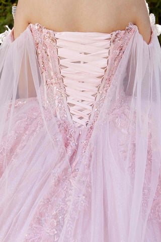 Ballkleid mit Cape-Ärmeln von Cinderella Couture 8270J