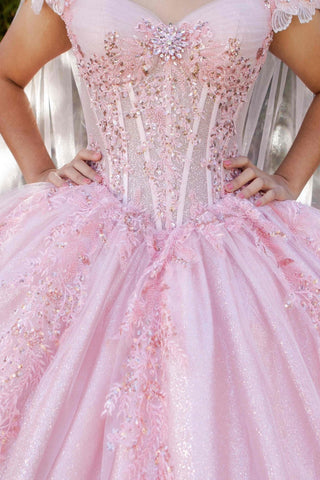Ballkleid mit Cape-Ärmeln von Cinderella Couture 8270J