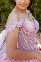 Ballkleid mit Cape-Ärmeln von Cinderella Couture 8270J