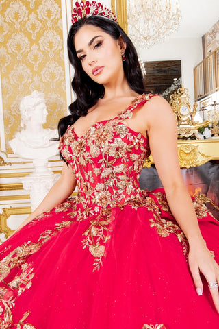 Ärmelloses Ballkleid mit Applikation von Cinderella Couture 8310J
