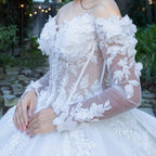 Long Sleeve Ball Gown by Cinderella Couture 8325J