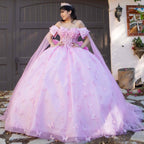 Ballkleid mit Cape-Ärmeln von Cinderella Couture 8350J