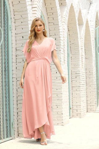 Numbersea  Mother of The Bride Dresses Plus Size V-Neck Floor Length Formal Prom Dress for Wedding Guest 28020