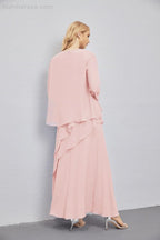 Mother of Bride Dresses with Open Front Lightweight Cardigan Formal Prom Gown  28081