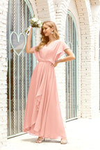 Numbersea  Mother of The Bride Dresses Plus Size V-Neck Floor Length Formal Prom Dress for Wedding Guest 28020