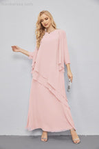 Mother of Bride Dresses with Open Front Lightweight Cardigan Formal Prom Gown  28081