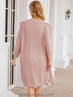 Vestidos para mãe da noiva Numbersea Vestido de baile Vestido casual plissado 28065 