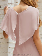 Vestidos de Baile de Regreso a Casa Sin Mangas Largo a la Rodilla Modelo 28021