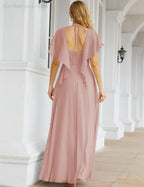 Numbersea Bridesmaid Dresses Backless Formal Prom Gowns for Evening Party Mother of The Bride Dress 28040