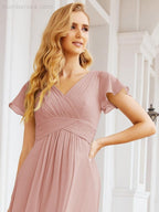 Vestidos de cerimónia de baile Numbersea para mãe da noiva, mangas curtas, vestido de madrinha 28047 