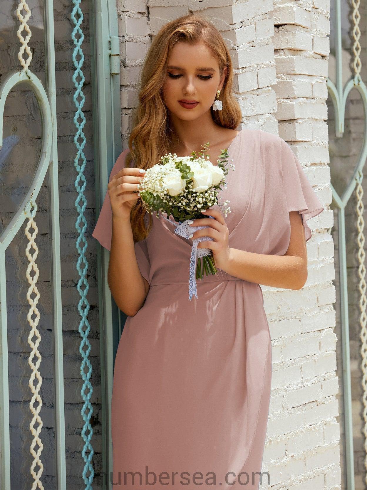 Vestidos de Baile de Regreso a Casa Sin Mangas Largo a la Rodilla Modelo 28021