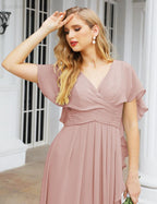 Numbersea Bridesmaid Dresses Backless Formal Prom Gowns for Evening Party Mother of The Bride Dress 28040