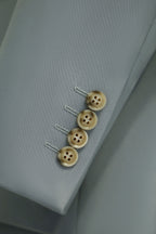 Dreiteiliger hellgrauer Wollanzug | Maßgeschneiderter formeller Hochzeits- & Businessanzug