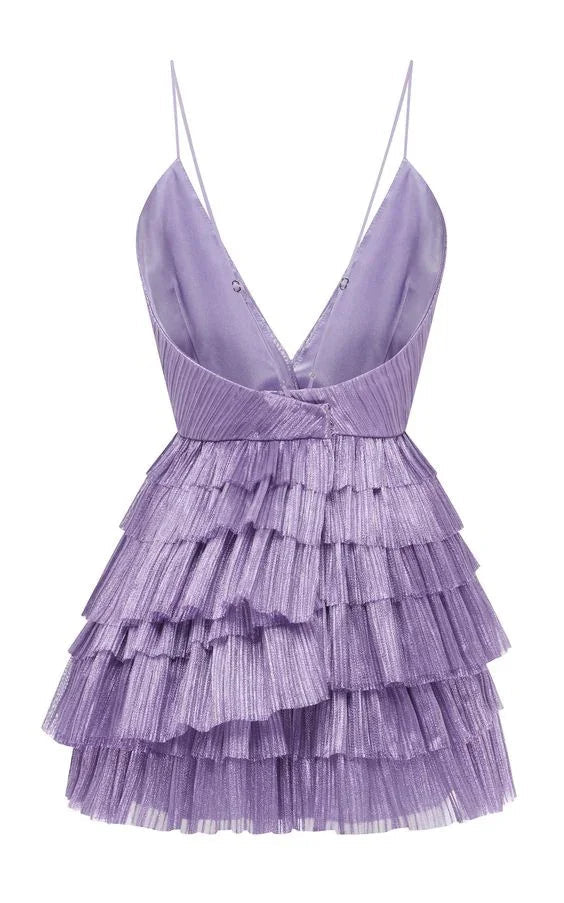 Kurzes Homecoming-Kleid Rüschen Trägertop Party Sexy Minikleid Y2199