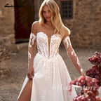 Lakshmigown Off the Shoulder Lace Appliques A-line Sweetheart Wedding Dresses 2026 Side Slit Long Robes De Soriee Customized