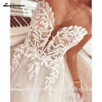 Lakshmigown Lace Appliques Sweetheart Glitter A Line Boho Wedding Dress Robe Femm Civil Beach Wedding Bridal Gowns Customized