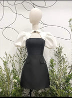 Neuankömmling A-Linie Heimkehrballkleid Puffärmel Abschlussballkleid Y2551