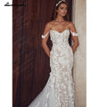 Lakshmigown Mermaid Vintage Wedding Dresses 2024 Sweetheart Off The Shoulder Vestido De Novia Appliques 3D Flowers Robe De Marie