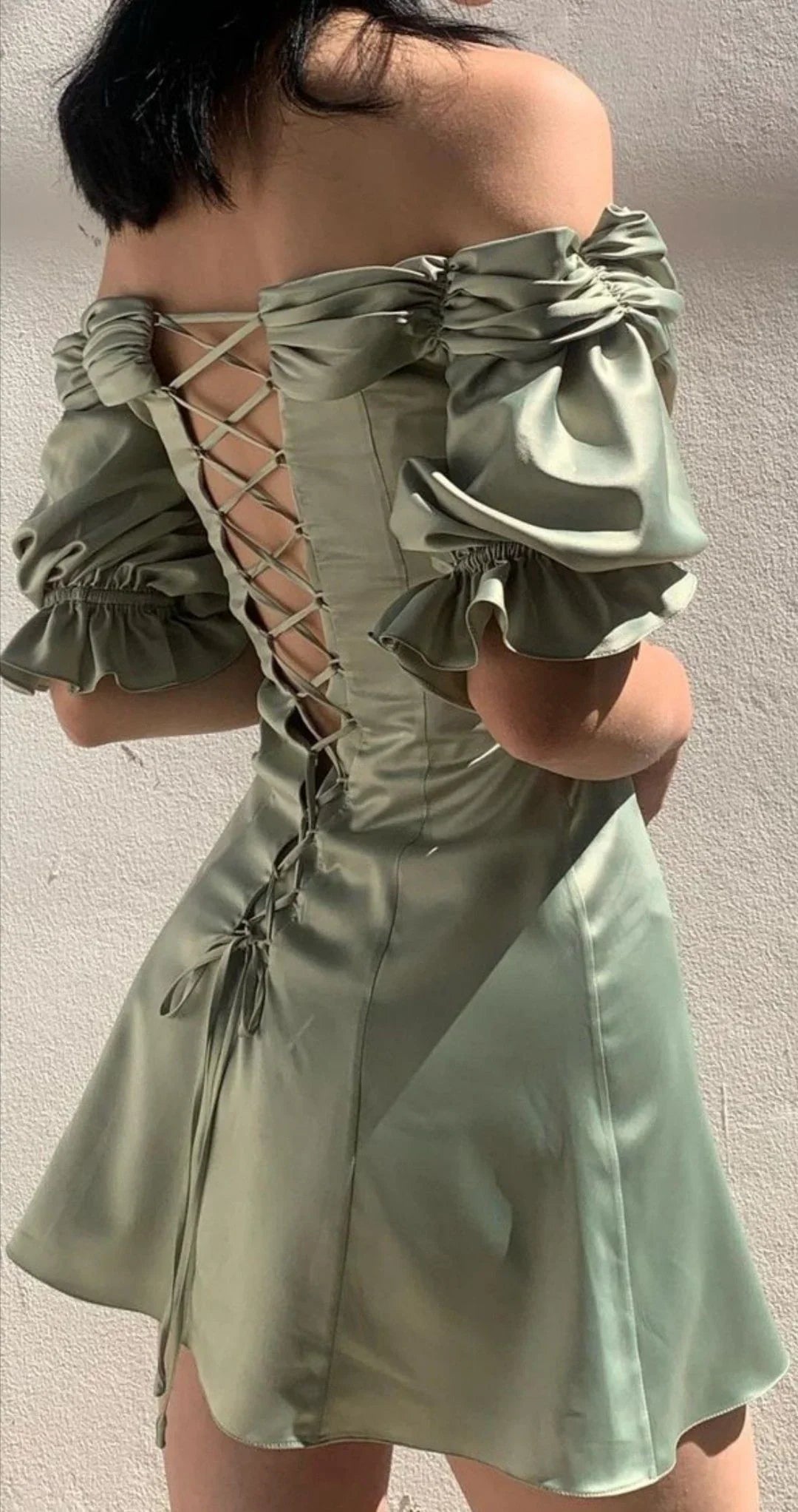 Sommer-Puffärmel-Trägerkleid für Damen Homecoming Y2505