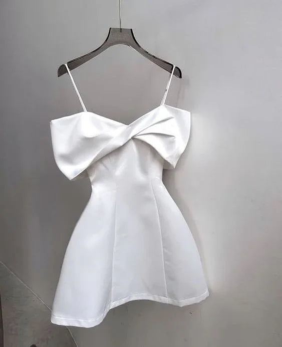 Vestido Blanco de Línea A para el Baile de Bienvenida Vestido Blanco para Fiesta de Cumpleaños Y5970