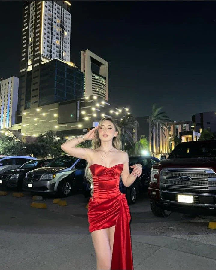 Vintage Sweetheart Red Tight Homecoming Dress Red Party Dress Y4597