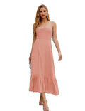 Numbersea Spaghetti-Träger Chiffon Brautjungfernkleid Knöchellänge Formell A-Linie Cocktail Party Homecoming-Kleid für Juniorinnen SEA28028