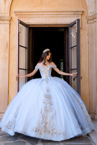 Schulterfreies Ballkleid von Petite Adele PQ1068