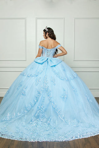 Schulterfreies Korsett-Ballkleid von Petite Adele PQ1060