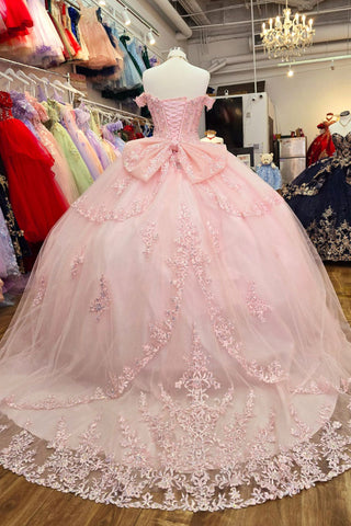 Schulterfreies Korsett-Ballkleid von Petite Adele PQ1060