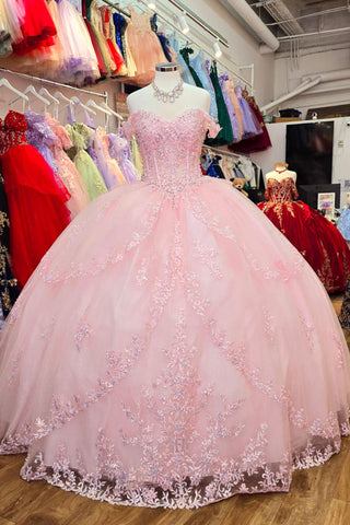 Schulterfreies Korsett-Ballkleid von Petite Adele PQ1060