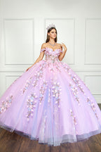 Ombre Off Shoulder Ball Gown by Petite Adele PQ1066