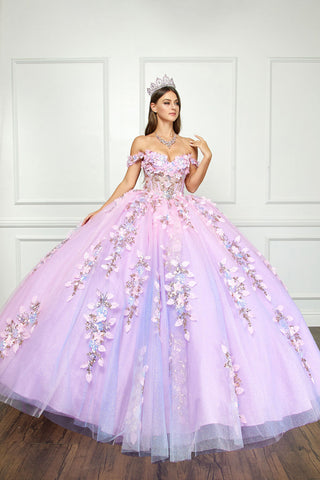 Ombre Off Shoulder Ballkleid von Petite Adele PQ1066