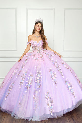 Ombre Off Shoulder Ballkleid von Petite Adele PQ1066