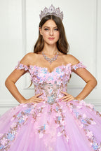 Ombre Off Shoulder Ball Gown by Petite Adele PQ1066