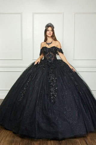 Ballkleid mit Korsett und Applikation von Petite Adele PQ1070