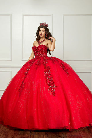 Ballkleid mit Korsett und Applikation von Petite Adele PQ1070