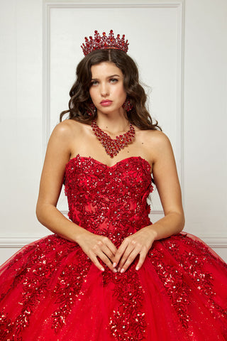 Ballkleid mit Korsett und Applikation von Petite Adele PQ1070
