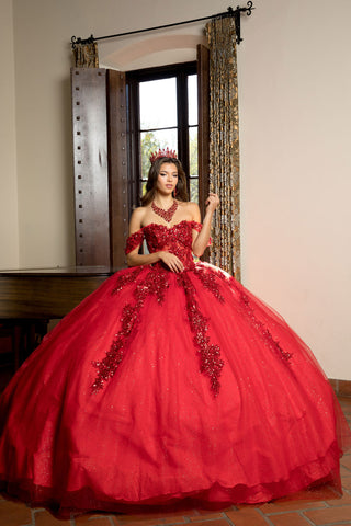 Ballkleid mit Korsett und Applikation von Petite Adele PQ1070